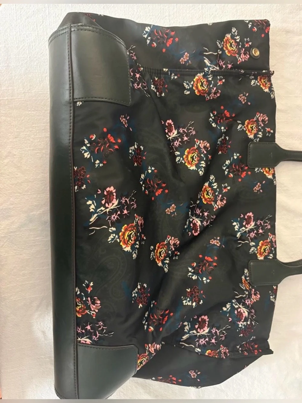 ❤️Tory Burch Black Floral Logo Tote